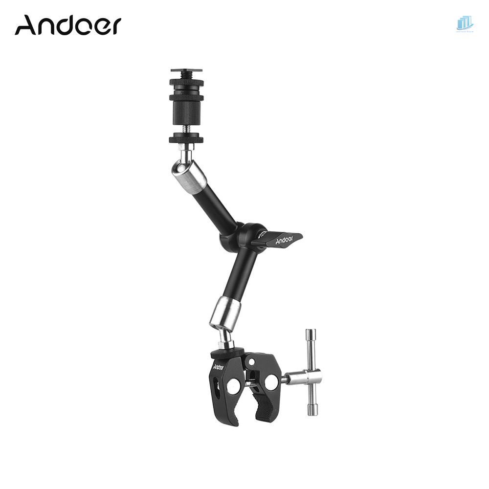 Cánh Tay Ma Sát Andoer 7 "Bằng Thép Không Gỉ Cách Điện Với Thanh Kẹp Có Thể Điều Chỉnh Cho Camera DSLR Rig / Monitor / Đèn LED / Flash / Micro