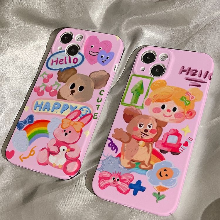 Ốp Điện Thoại Cứng Họa Tiết Hoạt Hình Chú Gấu Dễ Thương Cho iphone14promax12p 1V9K 1311