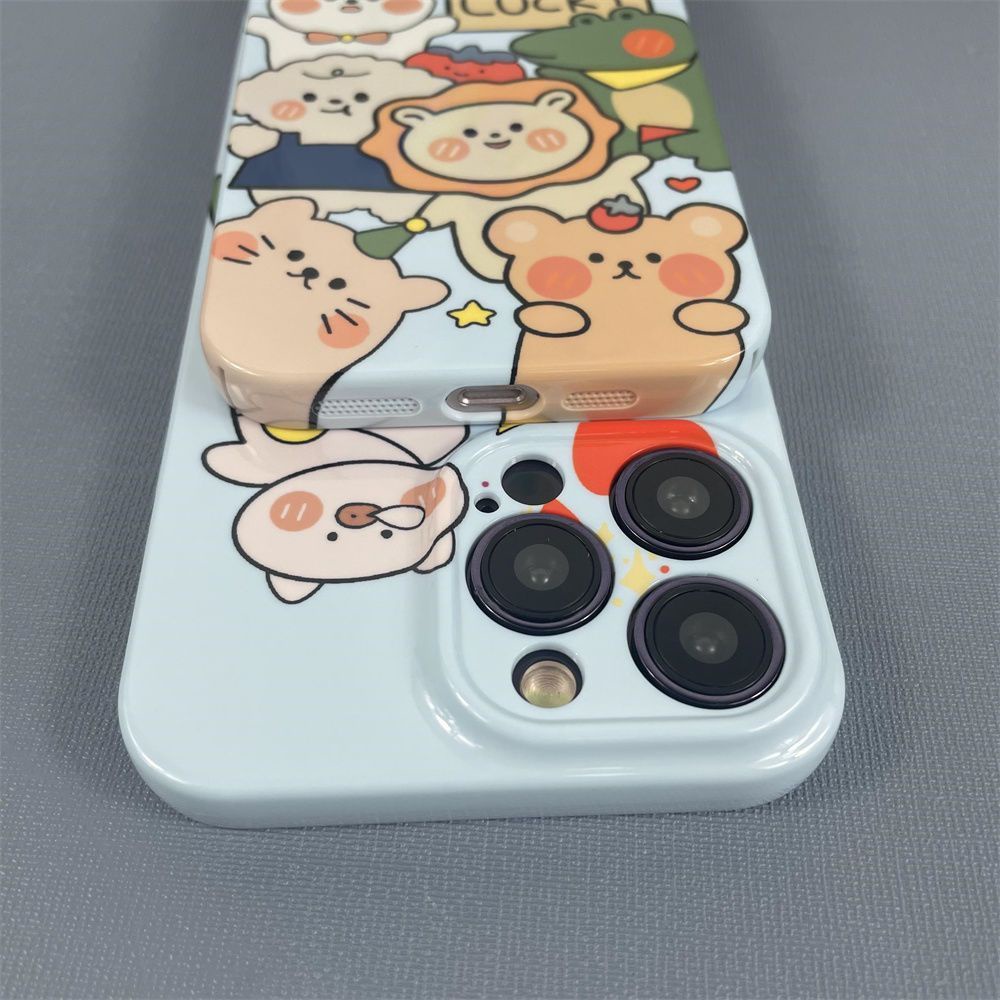 Ốp Điện Thoại Cứng Họa Tiết Hoạt Hình Dâu Tây Dễ Thương Cho Iphone11 xsmax 12 / 14pxr / Film TWZD 11