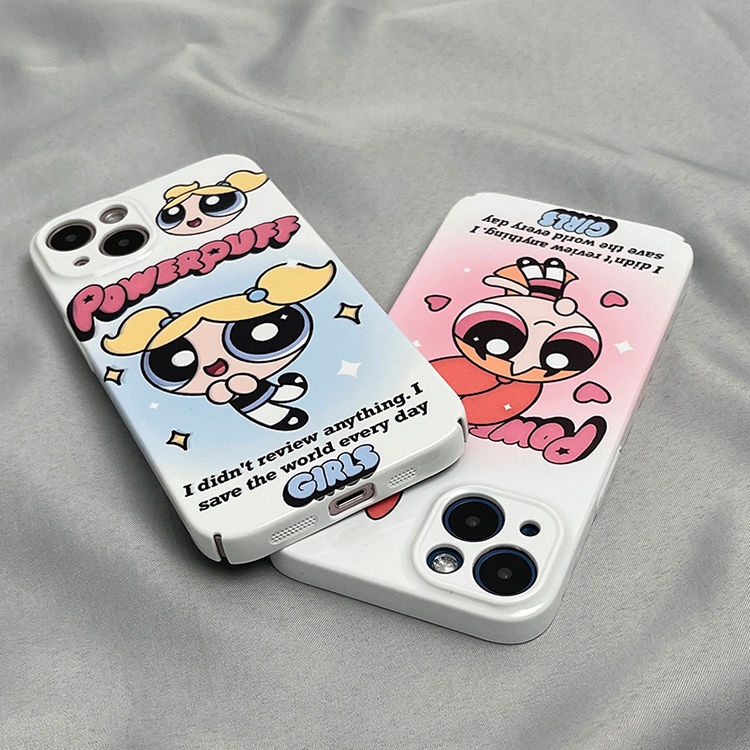 Ốp Điện Thoại Cứng Họa Tiết Hoạt Hình Powerpuff Girls Dễ Thương Cho Iphone13 xr 11xs 14piPhone12 Apple 7 / / 8