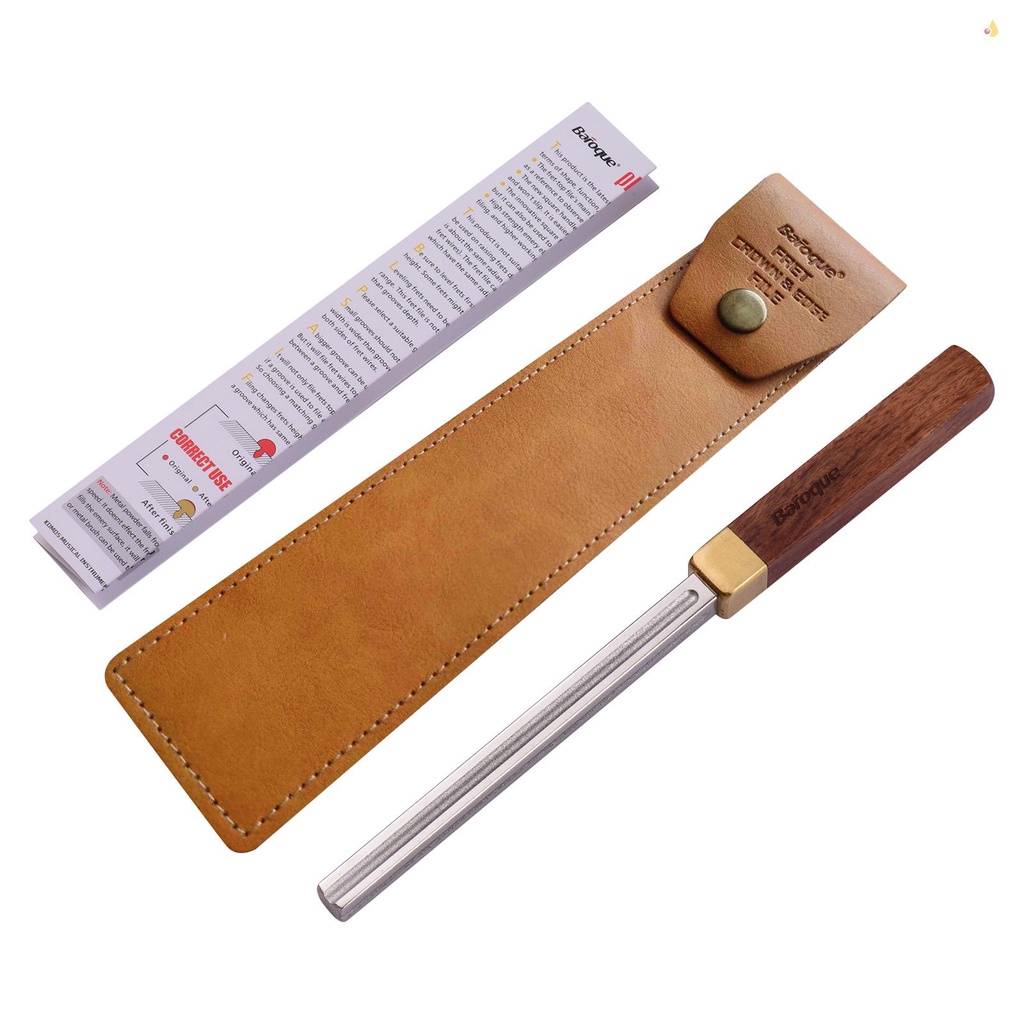 Dụng Cụ Bảo Dưỡng Đàn Guitar Bằng Kim Loại Hình Vuông Baroque CD-20 Với 3 Khe Cắm Bằng Gỗ Carborundum