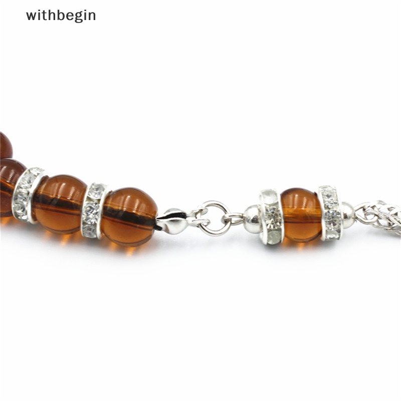 Vòng Tay Chuỗi Hạt Pha Lê 8mm Phối Tua Rua Phong Cách Hồi Giáo