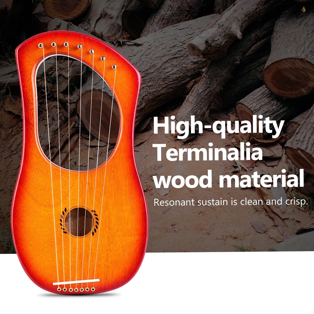 Mynice Bộ Cờ Lê Điều Chỉnh 7 Vòng Kiểu Lyre Harp Cổ Điển / 2 Miếng Vải Lau Chùi