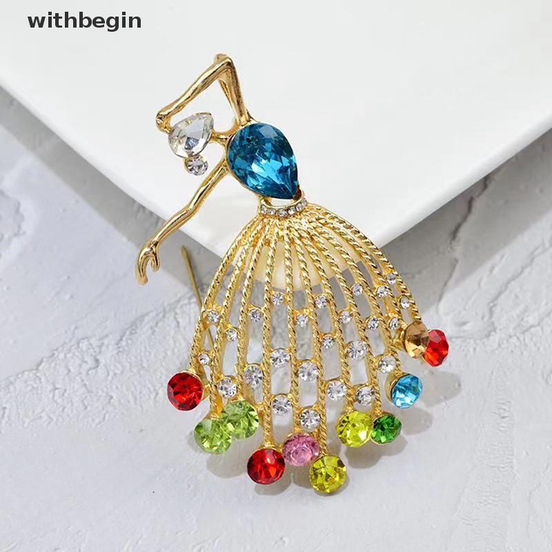 Ghim Cài Áo Hình Vũ Công Ba Lê Đính Đá Nhiều Màu Dễ Thương Cho Bạn Gái