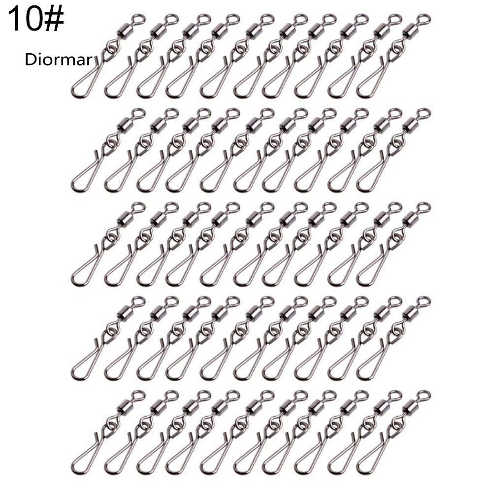 Set 50 Khóa Ma Ní Hỗ Trợ Câu Cá Size 10 # 8 # 6 # 4 # 2 #