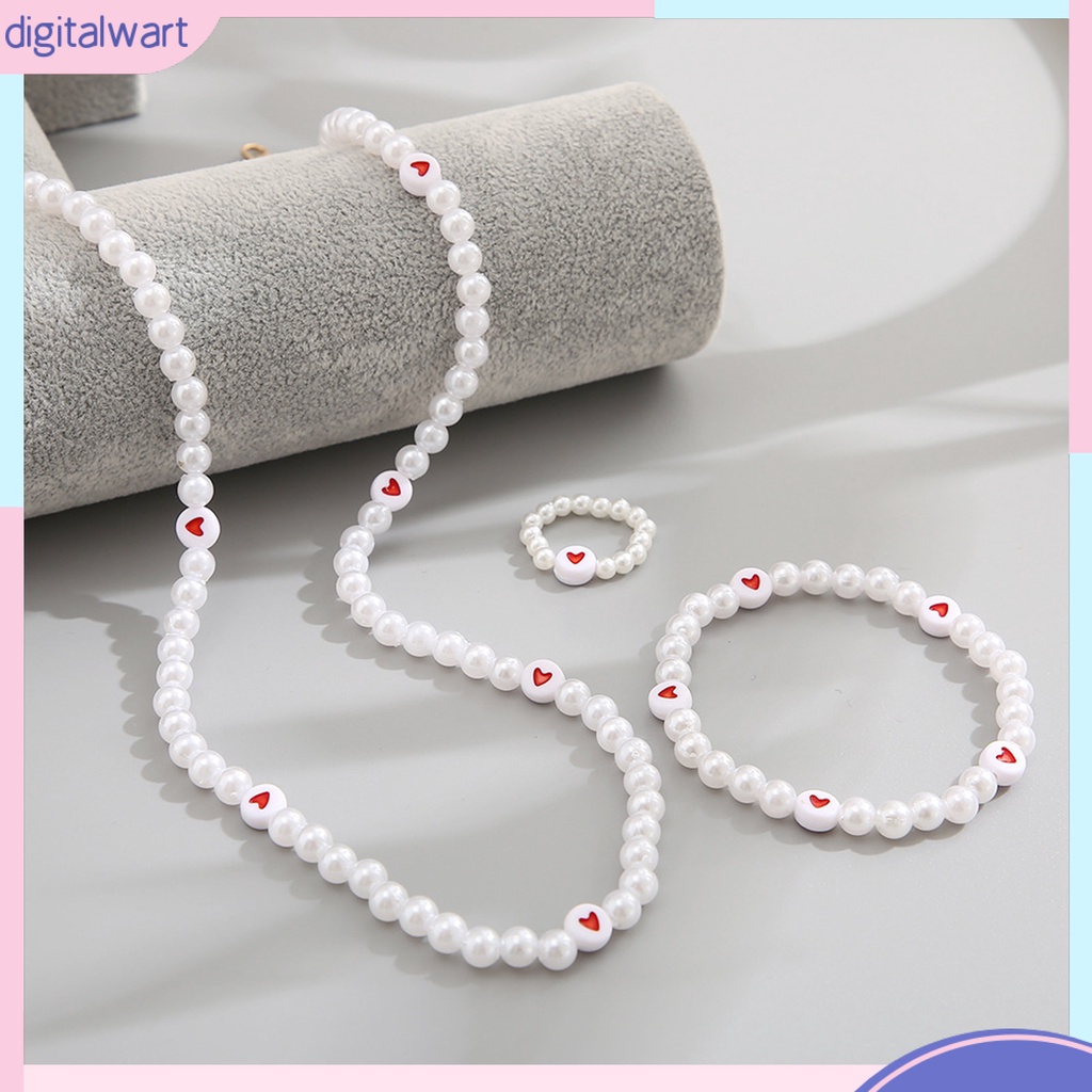 Bộ Nhẫn Và Vòng cổ Đính Đá Màu Sắc Tương Phản Lấp Lánh Sang Trọng Cho Nữ