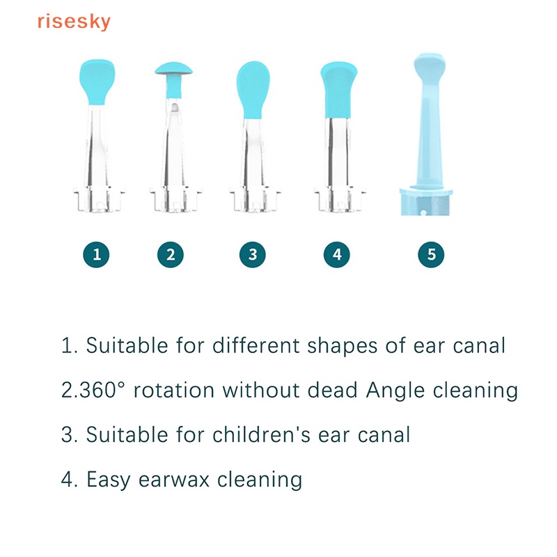 Set 4 / 5 Muỗng Silicone Thay Thế Vệ Sinh Tai Tiện Dụng