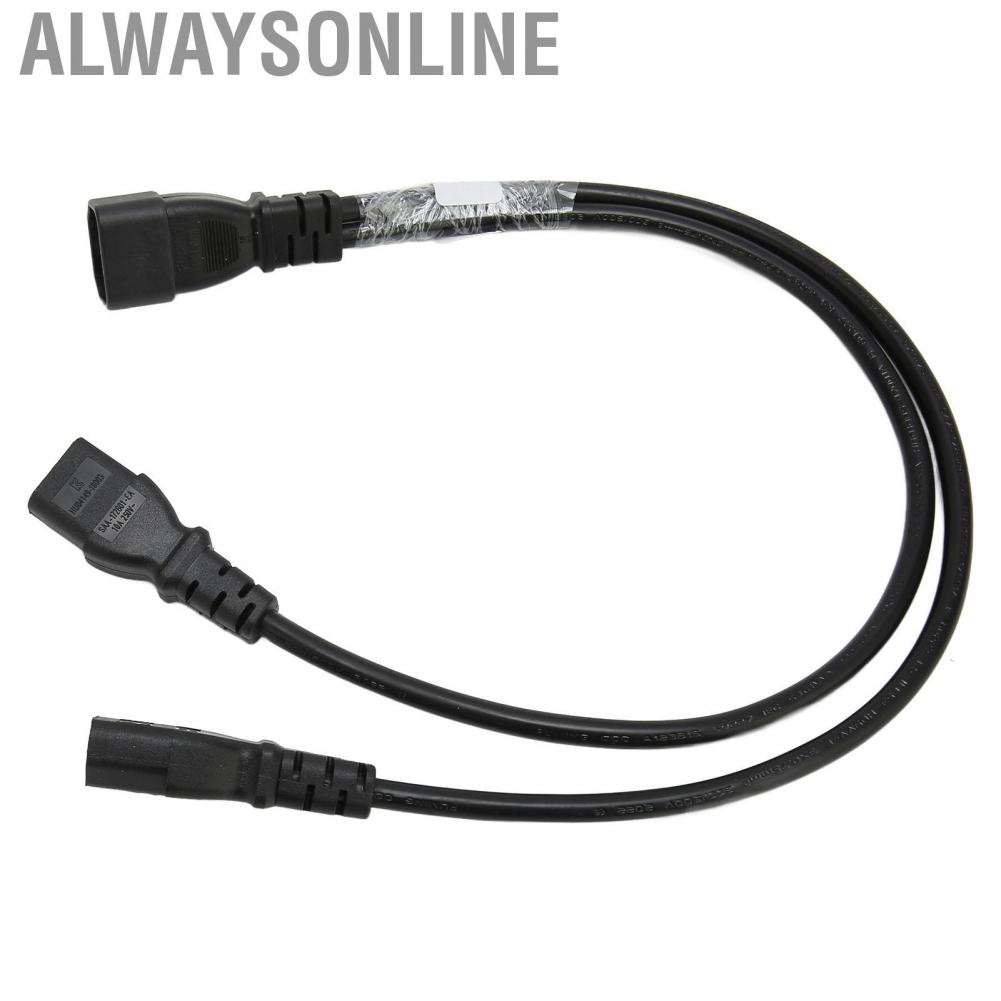 Alwaysonline Single C14 to Dual 5 15R C13 Cord Short Power UPS Server Y Splitter Adapter Cable for PC  Printer