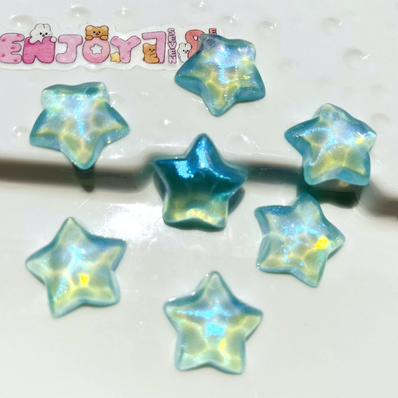 20 Kẹp Tóc Hình Ngôi Sao Năm Cánh Bằng Nhựa Resin DIY Cho Điện Thoại