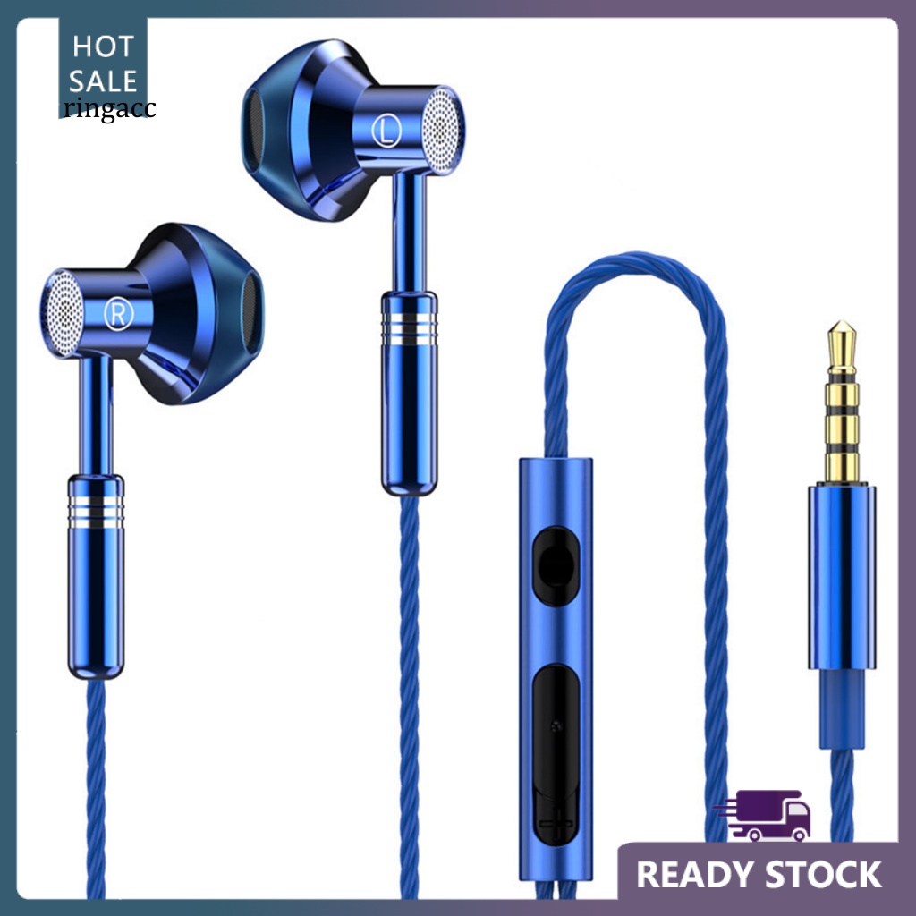 Tai Nghe Mega Bass Nhét Tai Có Dây Điều Khiển Âm Thanh HiFi Kèm Mic Cho Điện Thoại