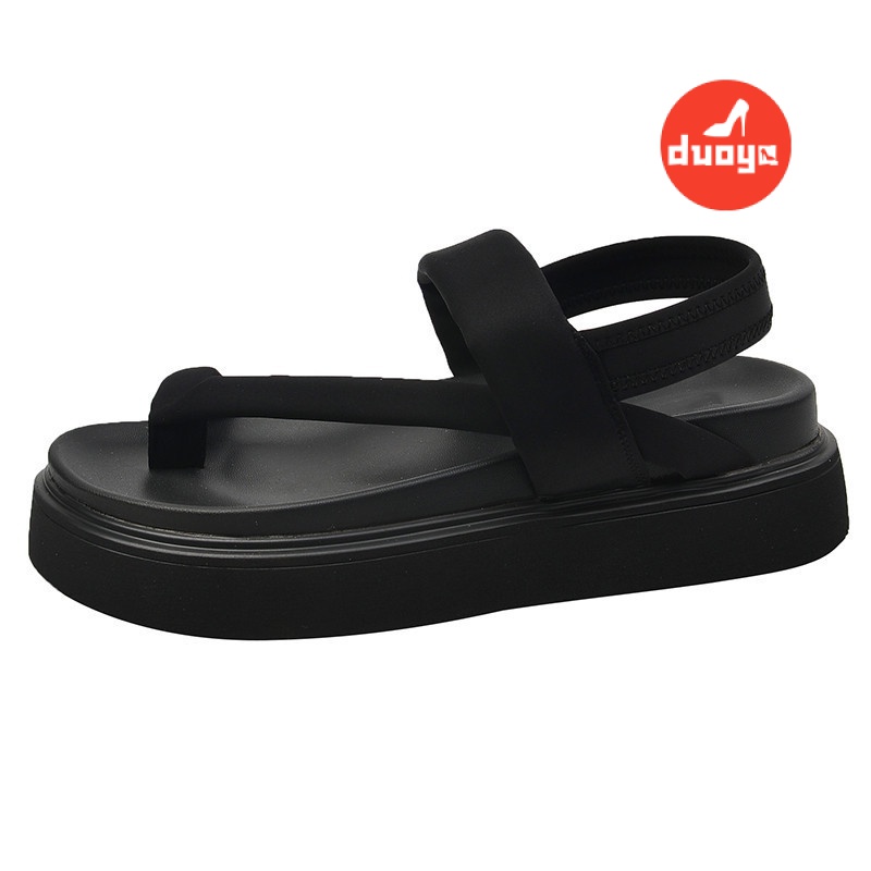 Duoya Tóc Thẳng ~ [Hàng Có Sẵn] Giày Sandal Đế Xuồng Dày Hở Ngón Thời Trang Cho Nữ Miễn Phí Vận Chuyển