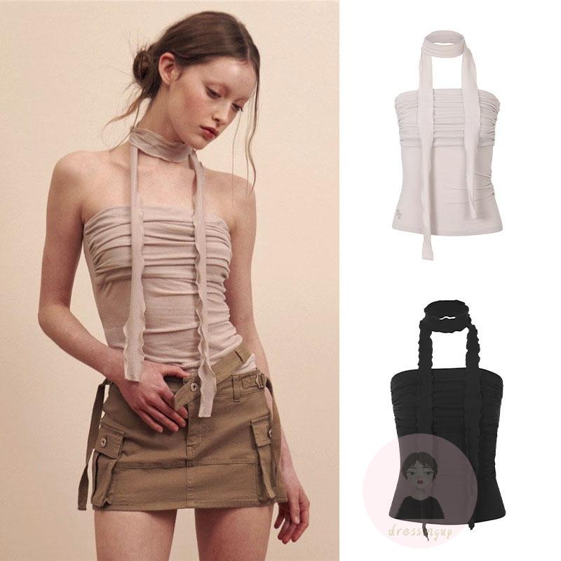 Áo Lửng Cổ Yếm Hở Vai Thời Trang Mùa Hè Quyến Rũ Dành Cho Nữ