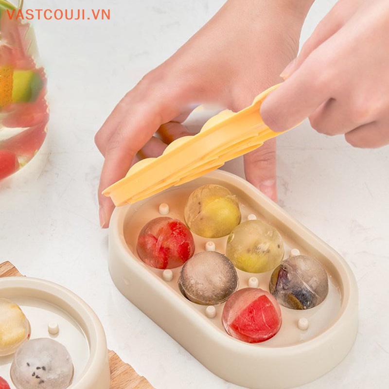 Khuôn Làm Đá Bi 3D 6 Ngăn Tiện Lợi