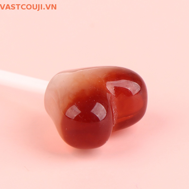 Set 10 Kẹo Mút Trái Tim Nhiều Màu Sắc Dùng Để Làm Đồ Thủ Công