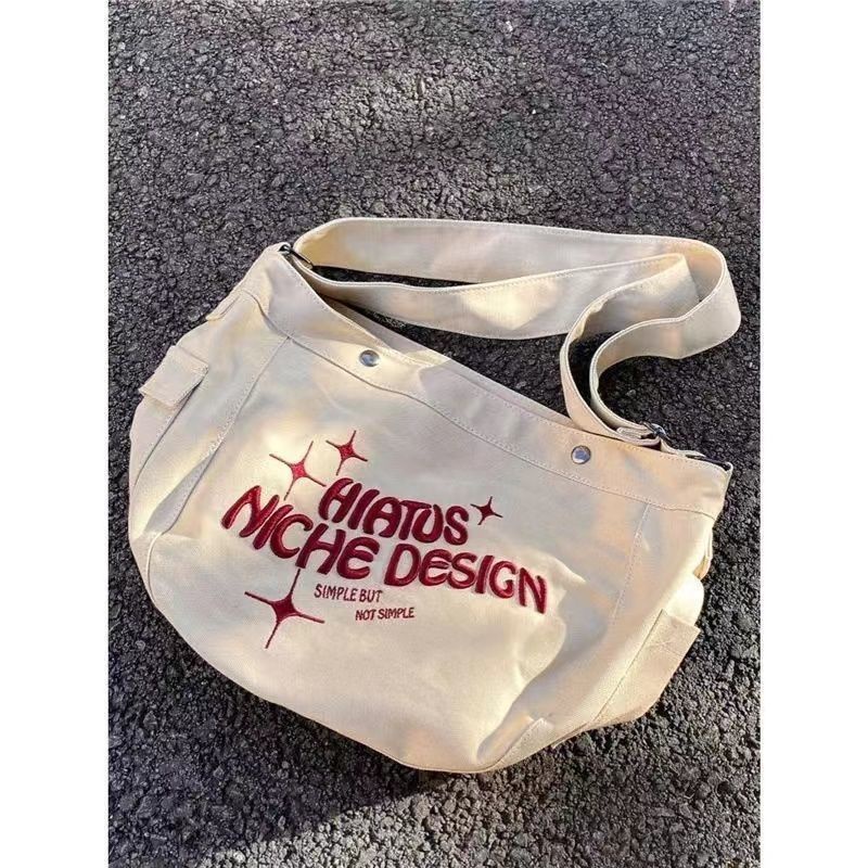 Túi Xách Canvas Cỡ Lớn 40X Thêu Họa Tiết Phong Cách Retro