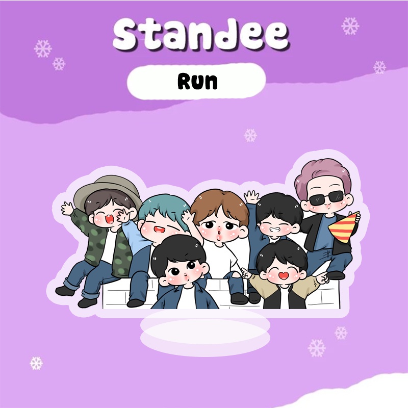 Standee chibi BTS cỡ 8x5cm nhựa mica trang trí bàn học