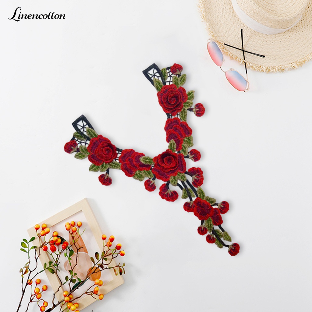 Miếng Vải Cotton Lanh Phối Ren Họa Tiết Hoa Tinh Tế Dùng May Vá Quần Áo Thủ Công