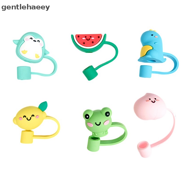 1 Nắp Đậy Ống Hút Bằng Silicon Họa Tiết Hoạt Hình Dễ Thương