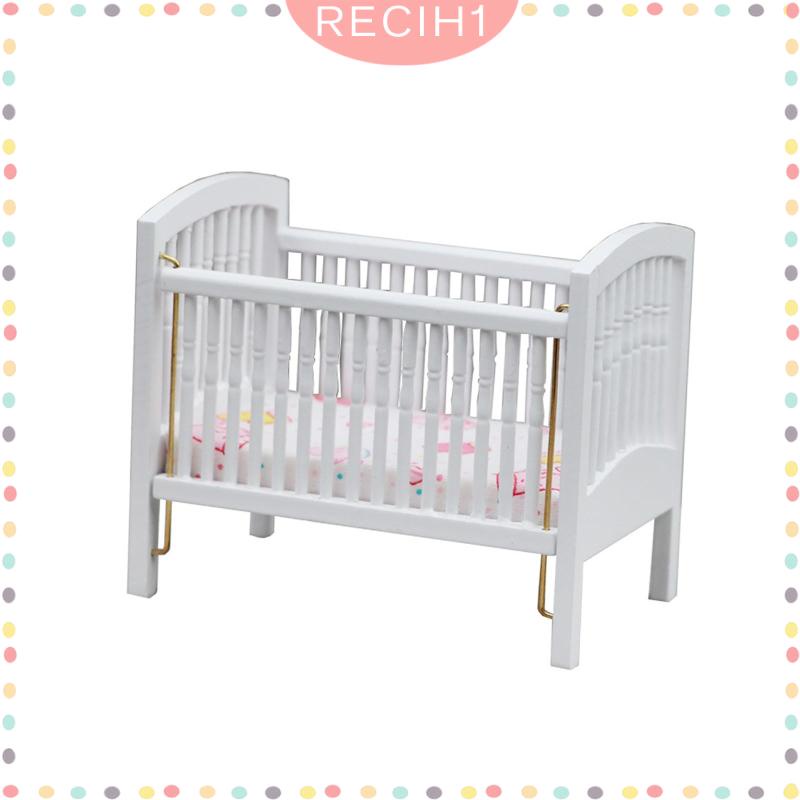 Mô Hình Nôi Em Bé Bằng Gỗ Tỉ Lệ 1: 12 Trang Trí Nhà Búp Bê