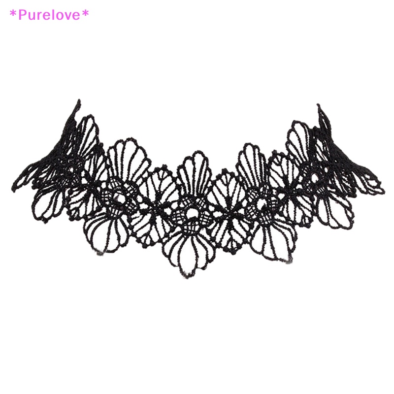 Vòng Cổ Choker Ren Màu Đen Phong Cách Retro Cổ Điển Mới