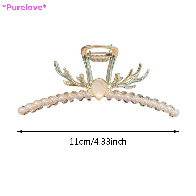 &gt; Kẹp Tóc Cá Mập Đính Đá Cỡ Lớn Thời Trang Mới Cao Cấp Cho Nữ