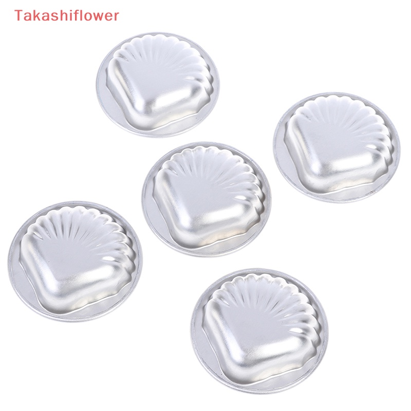 Set 5 Khuôn Làm Bánh Thủ Công Bằng Hợp Kim Nhôm Hình Vỏ Sò