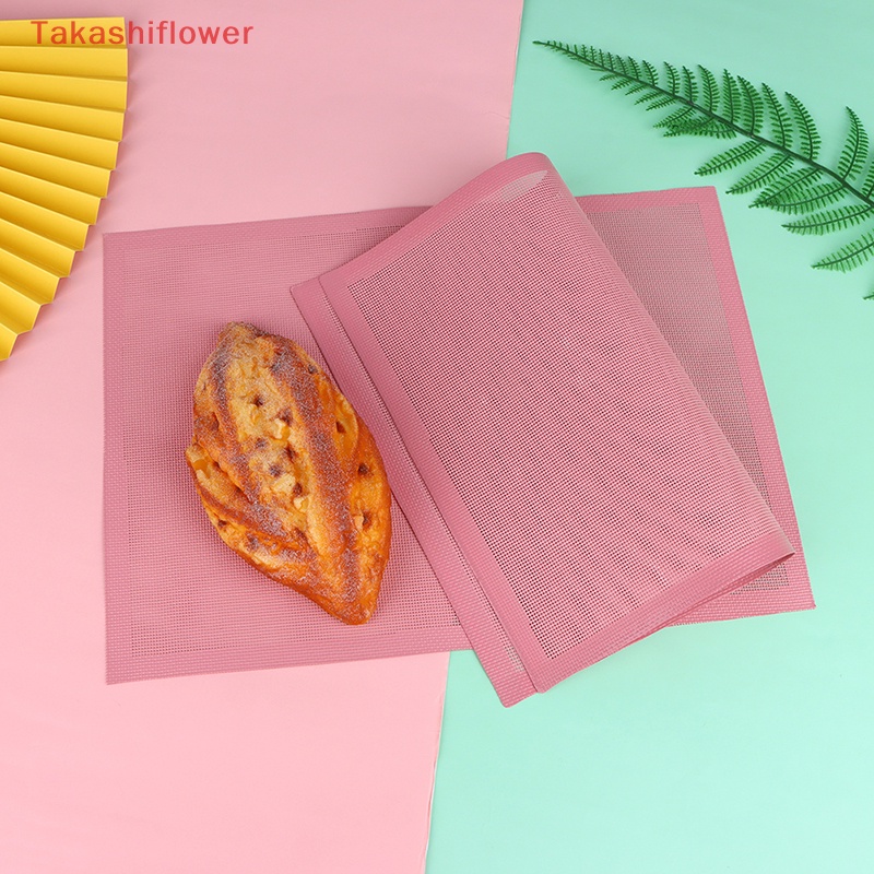 1 Miếng Lót Silicone Màu Hồng Đục Lỗ Chống Dính Có Thể Tái Sử Dụng