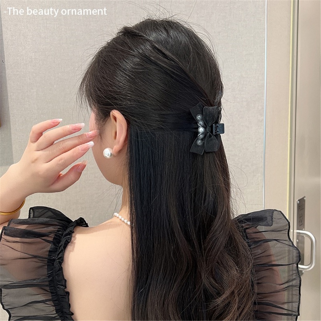 Kẹp Tóc Hình Cá Mập Bằng Vải Gạc Đính Nơ Dễ Thương Thời Trang Mùa Xuân 2023