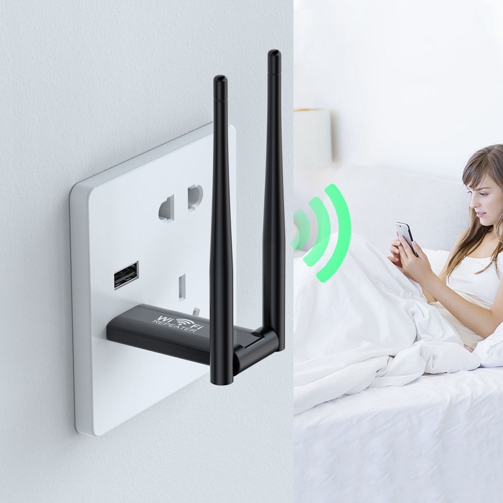 Thiết Bị Lặp Sóng WiFi Cổng USB Kép 300Mbps | BigBuy360 - bigbuy360.vn