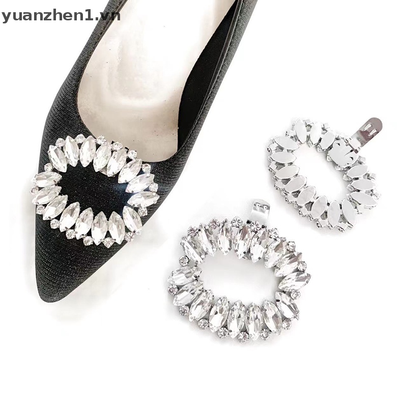 1 Khóa Kẹp Hình Hoa Đính Đá Trang Trí Giày Cao Gót Cho Cô Dâu