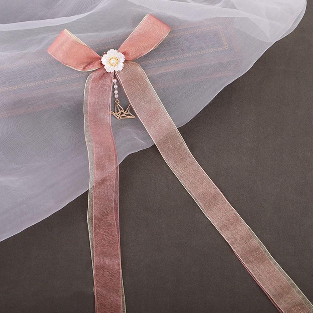 Trâm Cài Tóc Đính Nơ Ruy Băng Dài Họa Tiết Hoa Phong Cách Trung Quốc Cổ Điển WMES15H