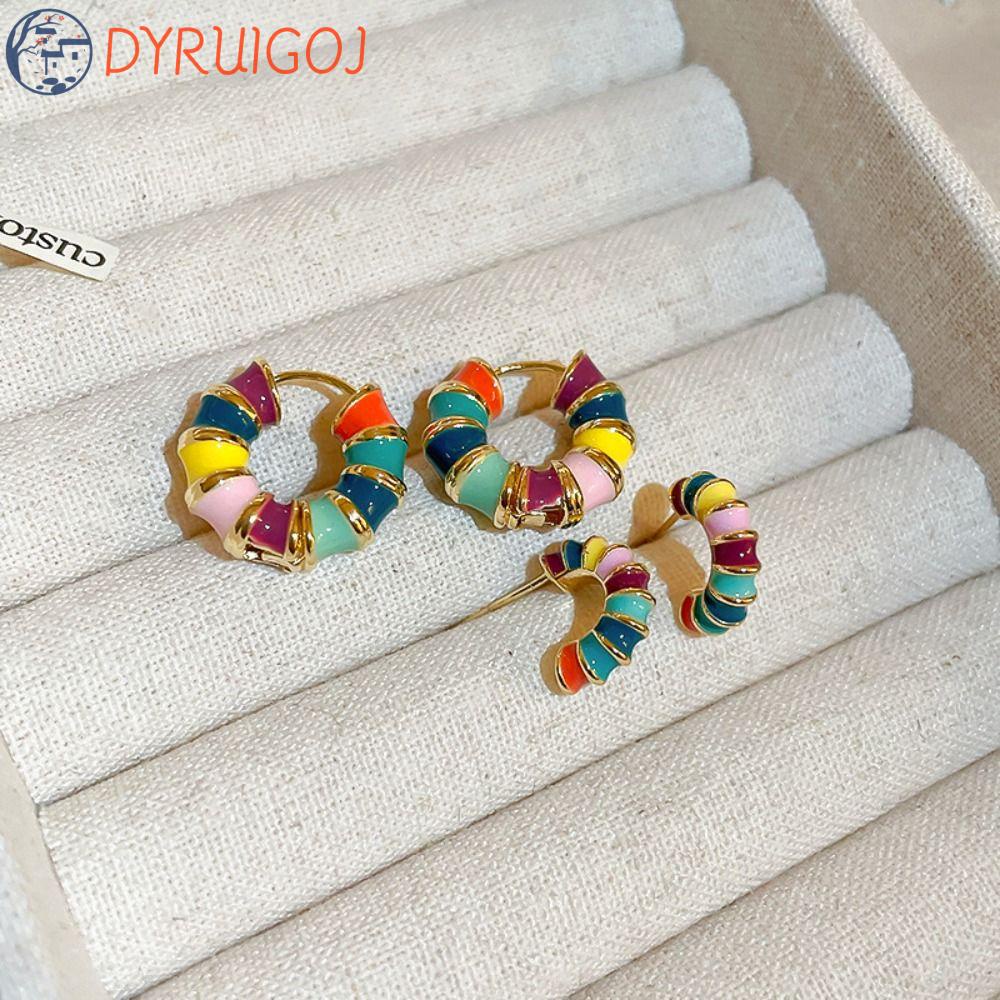 Khuyên Tai Vòng Bán Nguyệt Đơn Giản Thanh Lịch Phong Cách Hàn Quốc