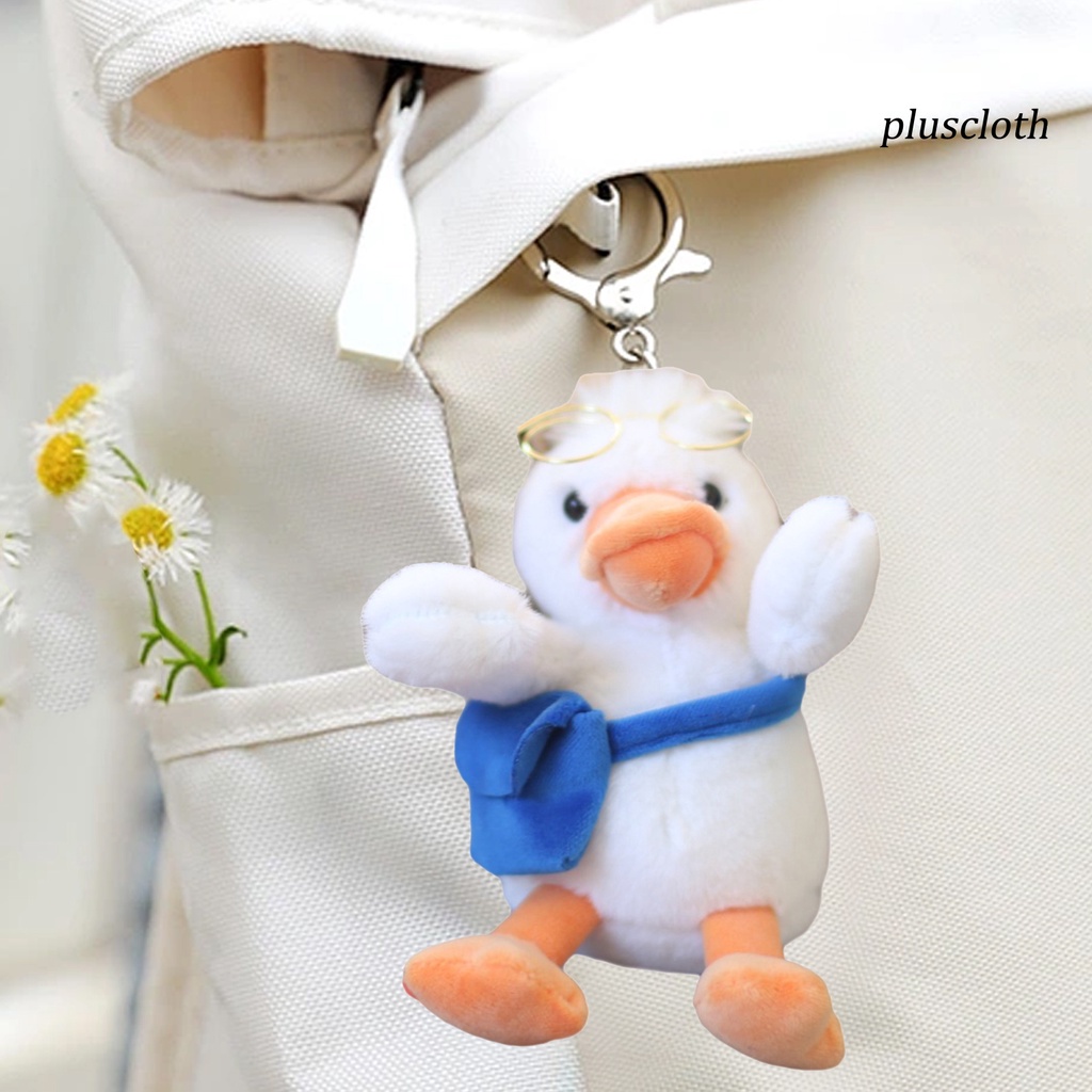 Thú Nhồi Bông Hình Vịt Đeo Chéo 14cm Trang Trí Túi Xách / Mắt Kính