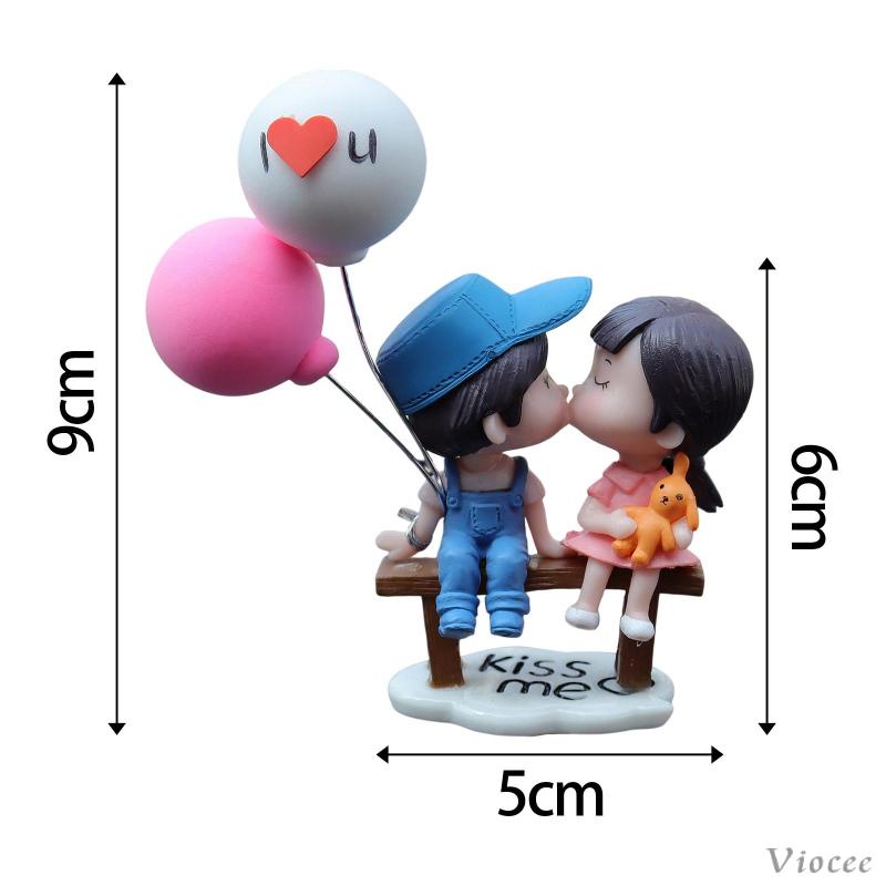 Tượng Cặp Đôi Búp Bê Hôn Nhau Trang Trí Bảng Điều Khiển Xe Hơi Dễ Thương Thích Hợp Làm Quà Tặng Cho Bạn Gái