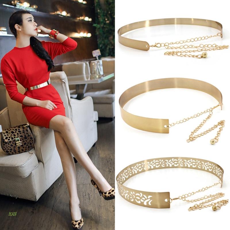 Thắt Lưng Kim Loại Lấp Lánh Thời Trang Cho Nữ