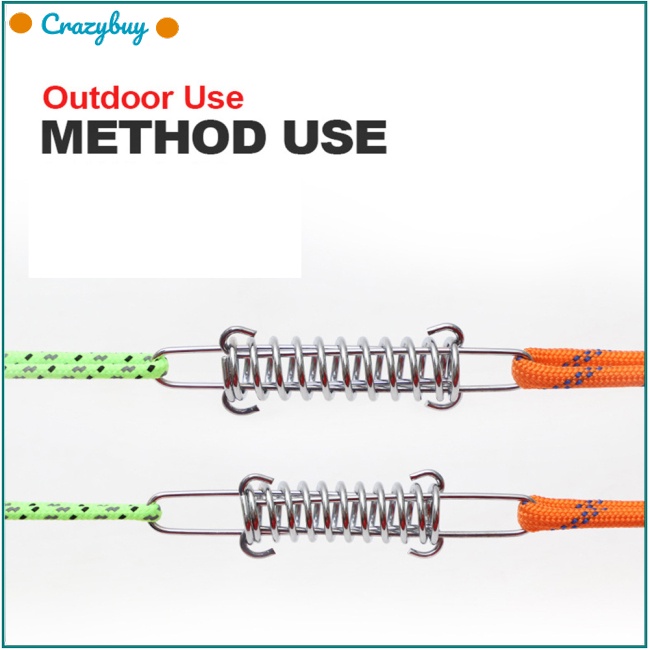 Cr Móc Khóa Dây Lều Cắm Trại Bằng Thép Không Gỉ