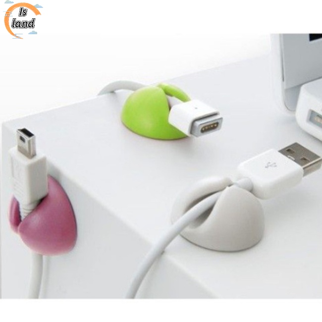 Kẹp Cao Su Cố Định Dây Cáp Usb Để Bàn Thông Dụng (Màu Sắc Ngẫu Nhiên)