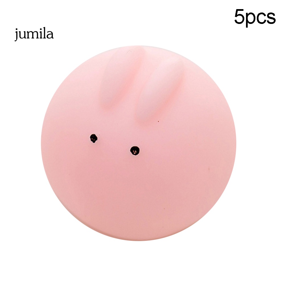 5 Đồ Chơi Bóp Hình Thỏ Mini Bằng PVC Mềm Giúp Giải Tỏa Căng Thẳng