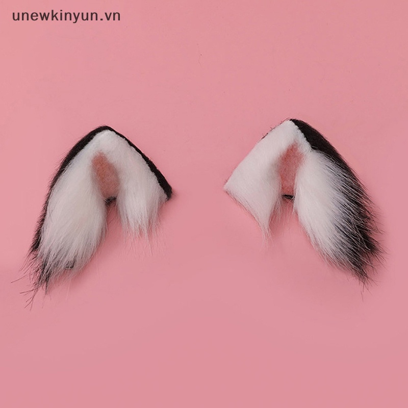 Kẹp Tóc Tai Mèo Phối Lông Hóa Trang Lolita Đáng Yêu