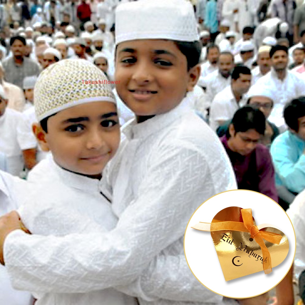 Hộp Giấy Đựng Kẹo In Họa Tiết Eid Mubarak Kiểu Hồi Giáo Dùng Làm Quà Tặng