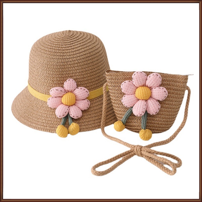 Túi Rơm Đựng Tiền Xu Chống Nắng Thoáng Khí Thời Trang Mùa Hè Cho Bé Gái