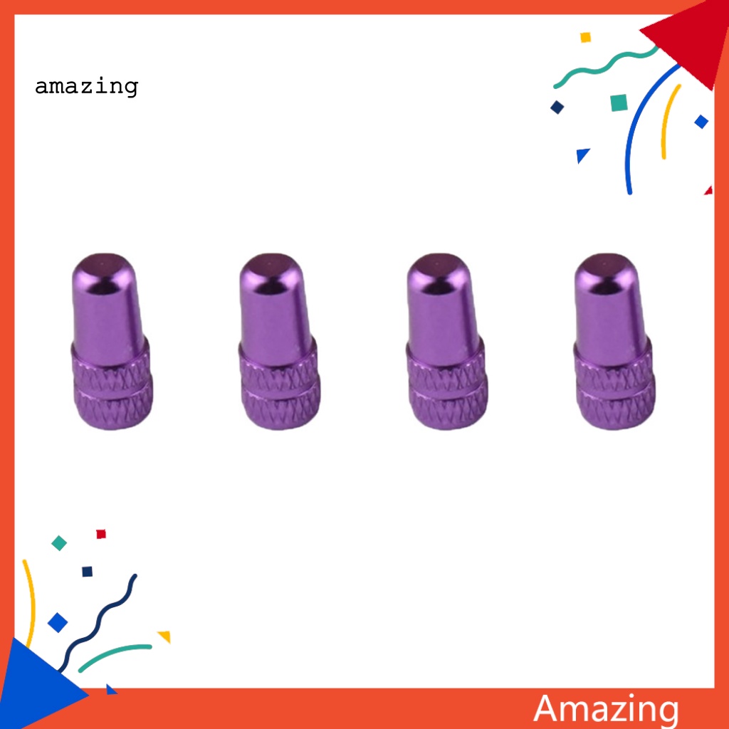 Bộ 4 Nắp Van Xe Đạp Bằng Hợp Kim Nhôm Chống Mòn Tiện Dụng