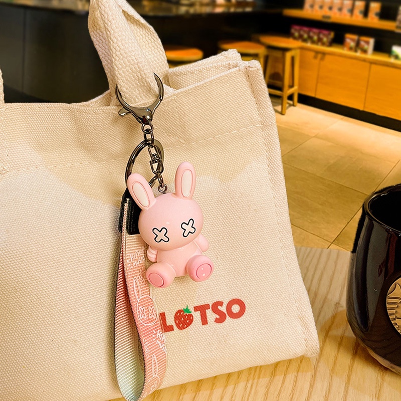 Hoạt Hình Móc Khóa Hình Thỏ Mắt xx Dễ Thương