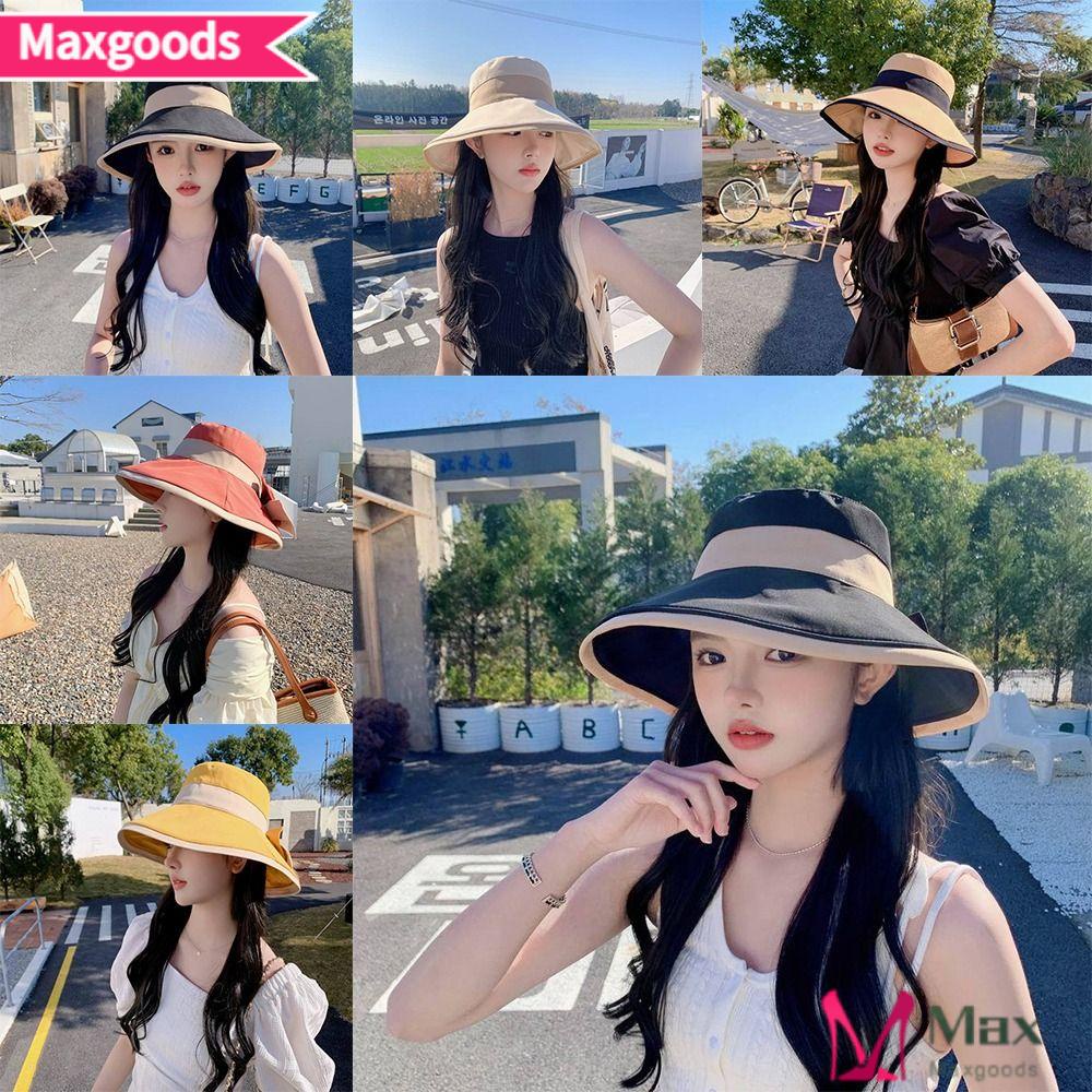 Nón Tai Bèo Rộng Vành Chống Tia UV Phối Nơ Thời Trang Xuân Hè Xinh Xắn Cho Nữ