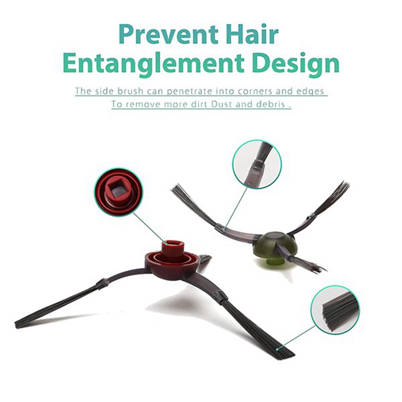 Thích hợp cho Ecovacs Deebot Ozmo T8 T8 Aivi T9 Aivi N8 Pro Bộ phận máy hút bụi Robot Phụ kiện bàn chải bên