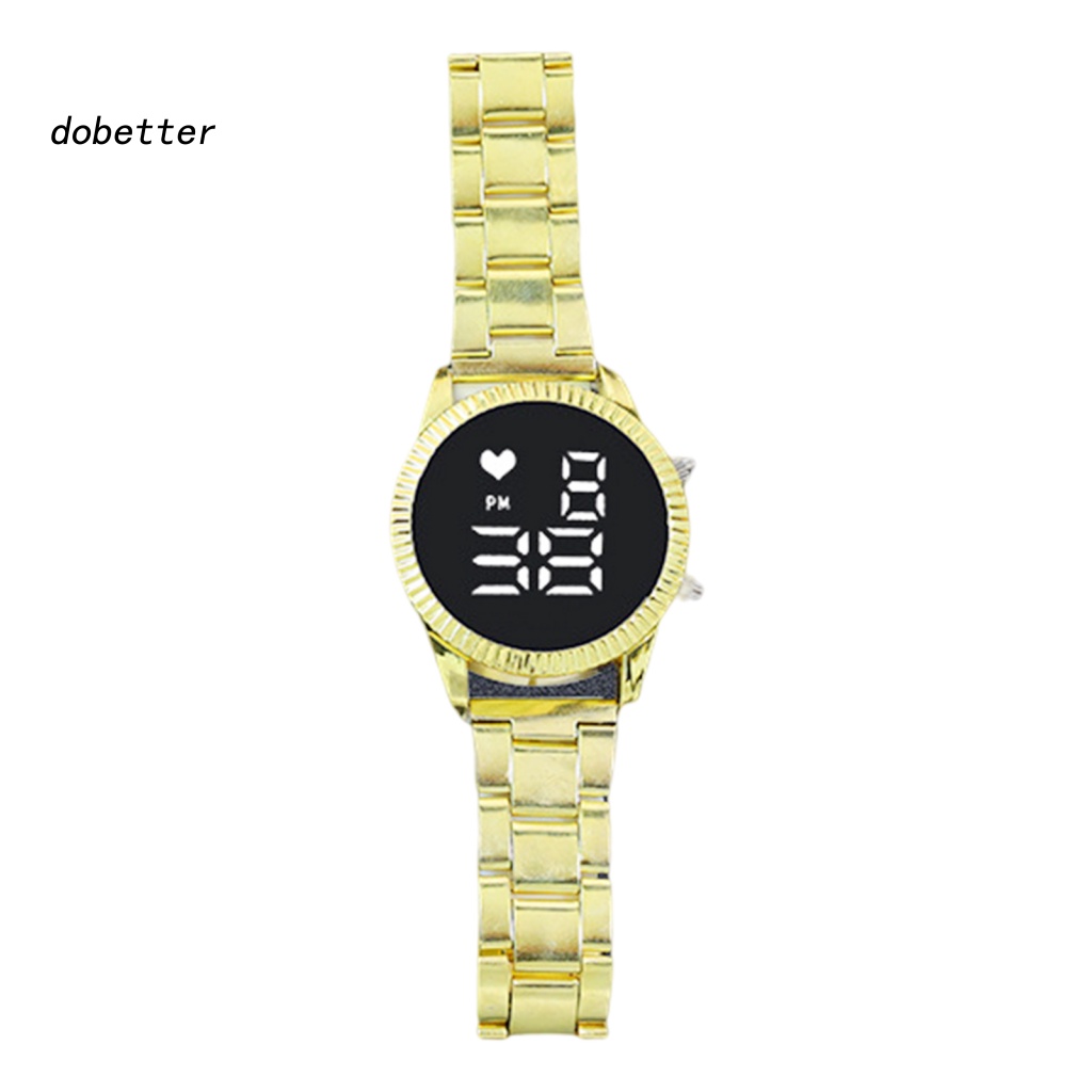 &lt; Dobetter &gt; Đồng Hồ Điện Tử Màn Hình LED Tròn Cỡ Lớn Dây Hợp Kim Hiển Thị Thời Gian Chính Xác Nhiều Màu Sắc Tùy Chọn Thể Thao