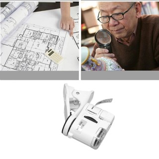 Magnifier 60X Mobile Phone Microscope With Led Universal Magnifying Glass Macro Lens Zoom Camera Clip [Q/15]