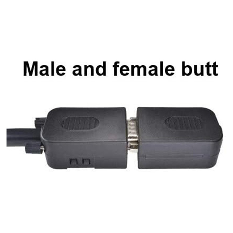 Db9 Đầu nối không hàn RS232 D-SUB Nối tiếp đến đầu cuối cổng 9 chân Bộ chuyển đổi nam nữ có vỏ (1Pcs-Male '1Pcs-Female)