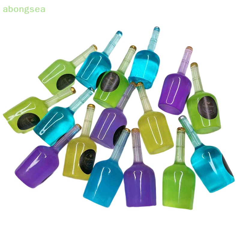 Bộ 5 Bình Đựng Đồ Uống Mini Bằng Nhựa Resin Phát Quang Hình Hoạt Hình Dễ Thương Trang Trí Thủ Công DIY