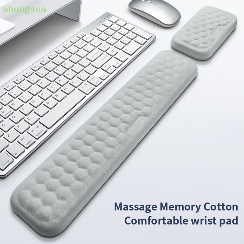 Đệm Lót Chuột Và Bàn Phím abongsea Kết Cấu Cotton Mát Xa Cổ Tay